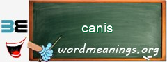 WordMeaning blackboard for canis